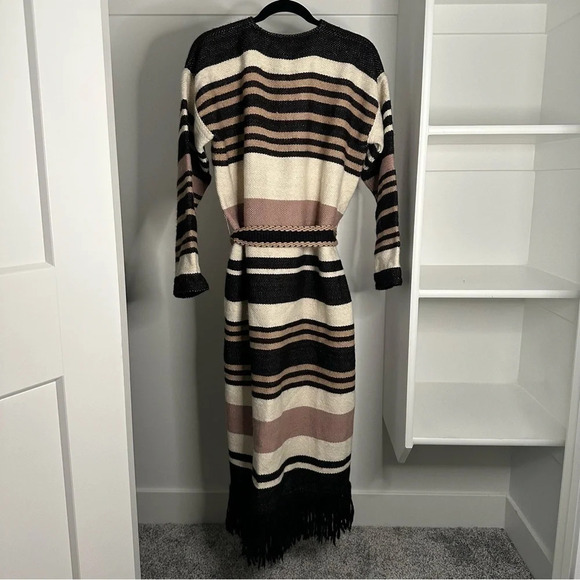 ULLA JOHNSON Areli Striped Alpaca Coat/Cardigan OS - Picture 15 of 15